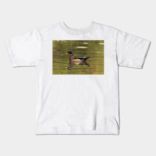 Male Wood Duck - Mud Lake Kids T-Shirt